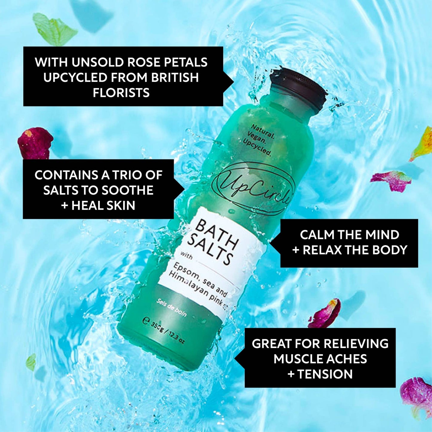 Eco-friendly Bath Salts with Epsom Sea & Himalayan Pink Salt UP CIRCLE