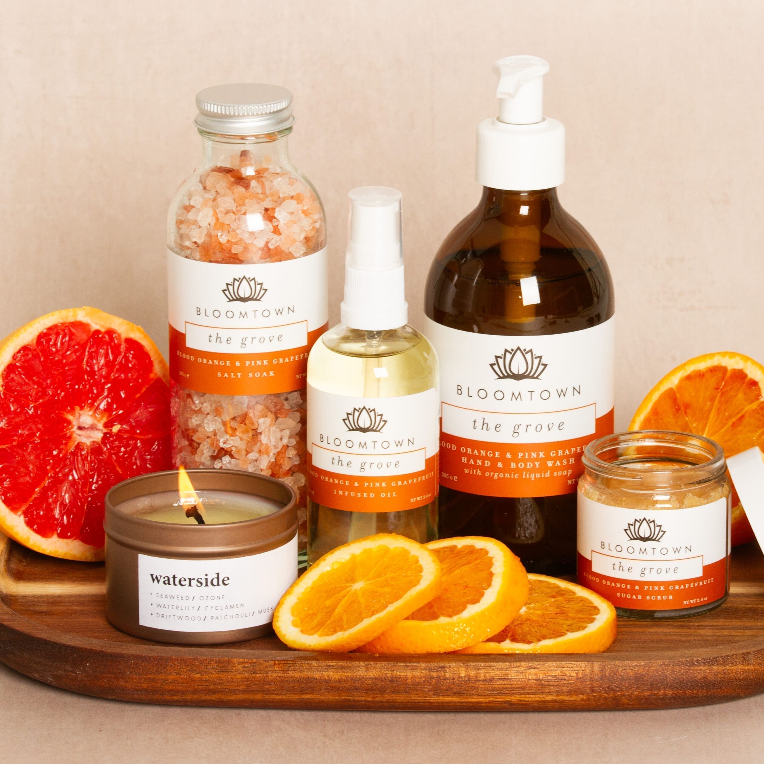 Body & Bath Oil - The Grove (Blood Orange & Pink Grapefruit): With Pump