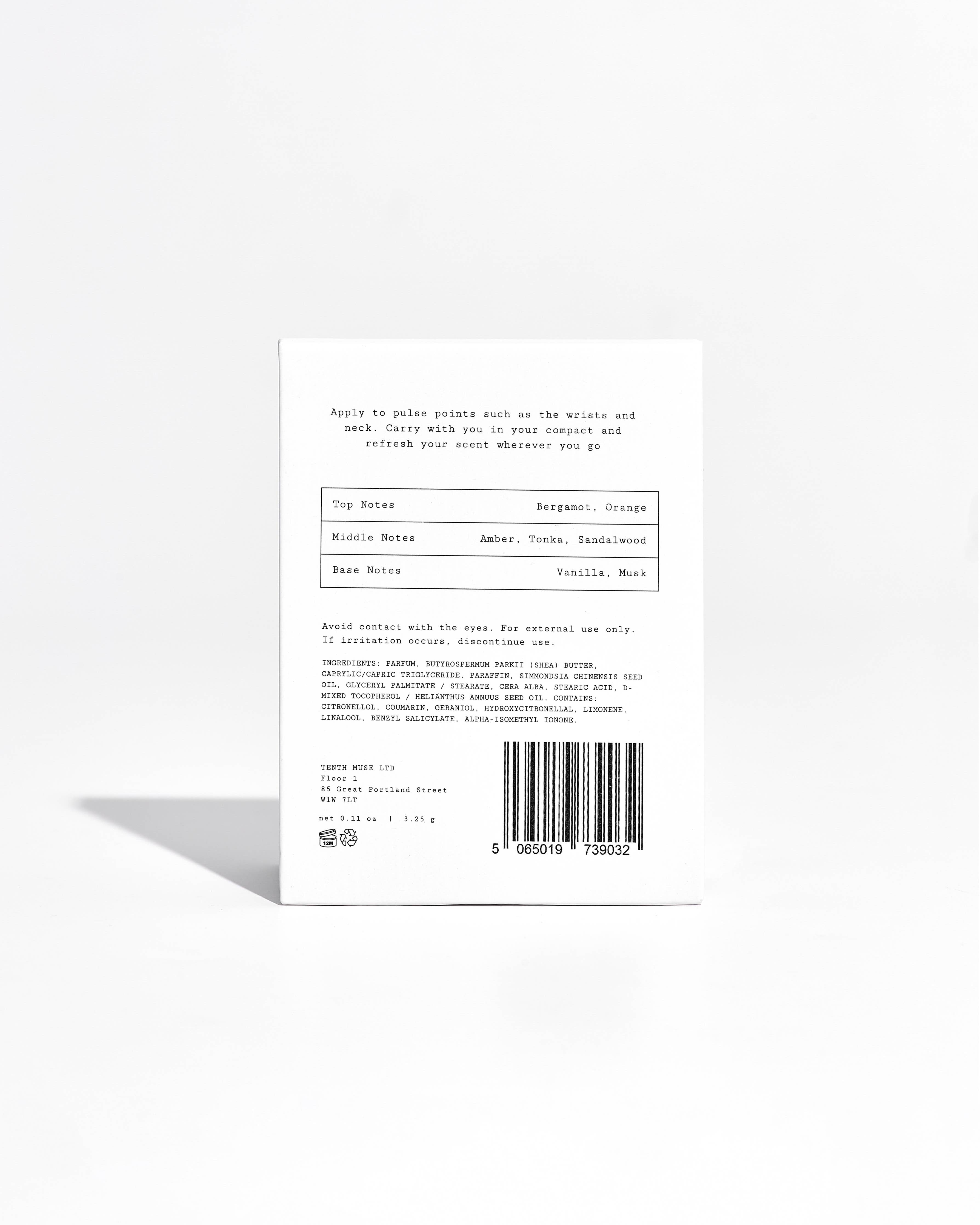 Tenth Muse Vanilla Afterglow Perfume Balm