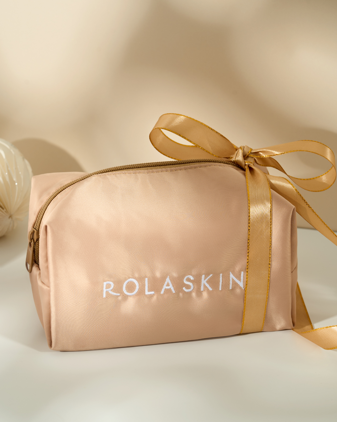 Silk Pouch: Beige Gold