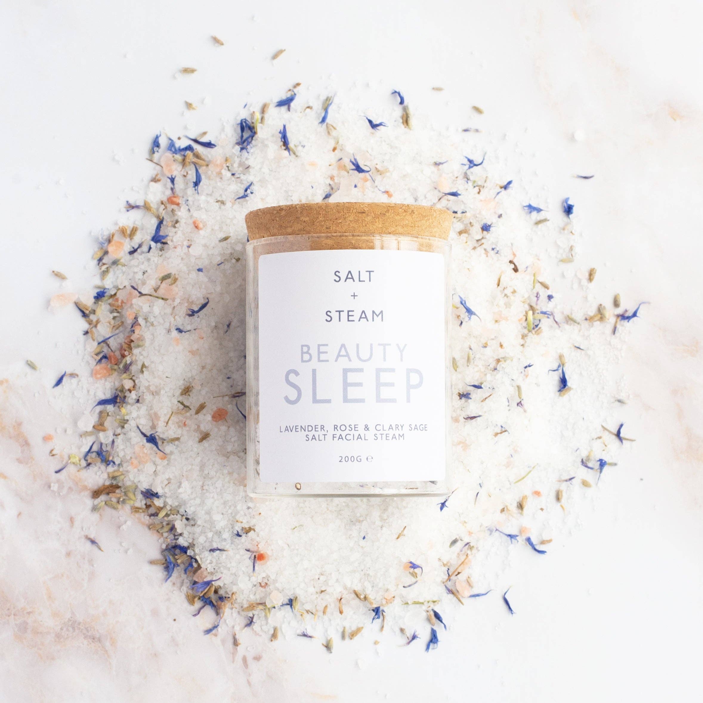 Beauty Sleep - Lavender & Rose Facial Steam 50g & 200g: Test Tube