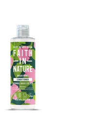 Bottle of Faith In Nature nourishing conditioner on a white background