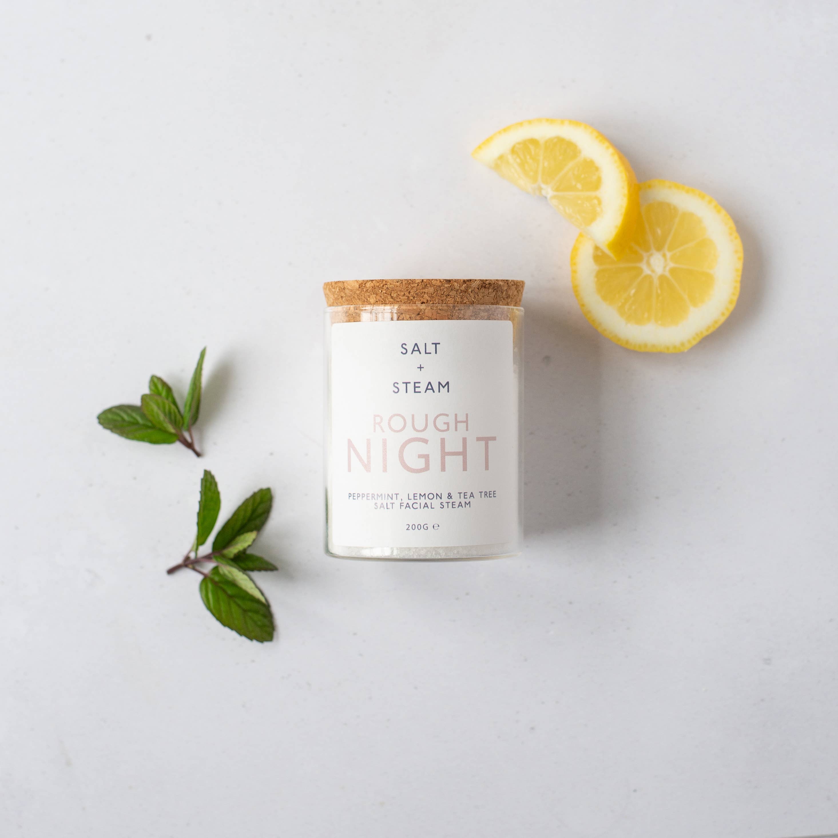 Rough Night - Peppermint & Lemon Facial Steam 50g & 200g: Test Tube