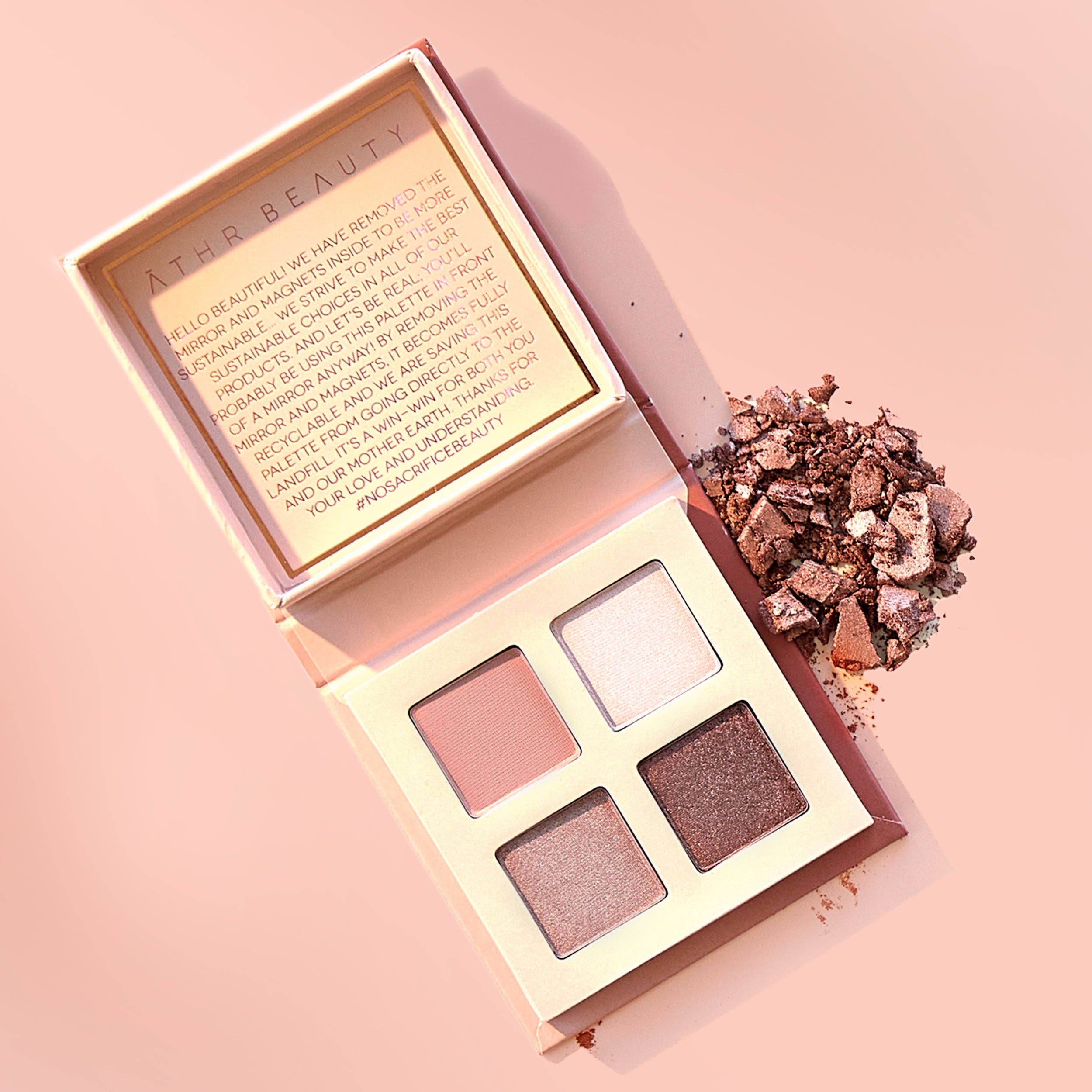 ATHR Beauty Rose Quartz Crystal Eyeshadow Quad