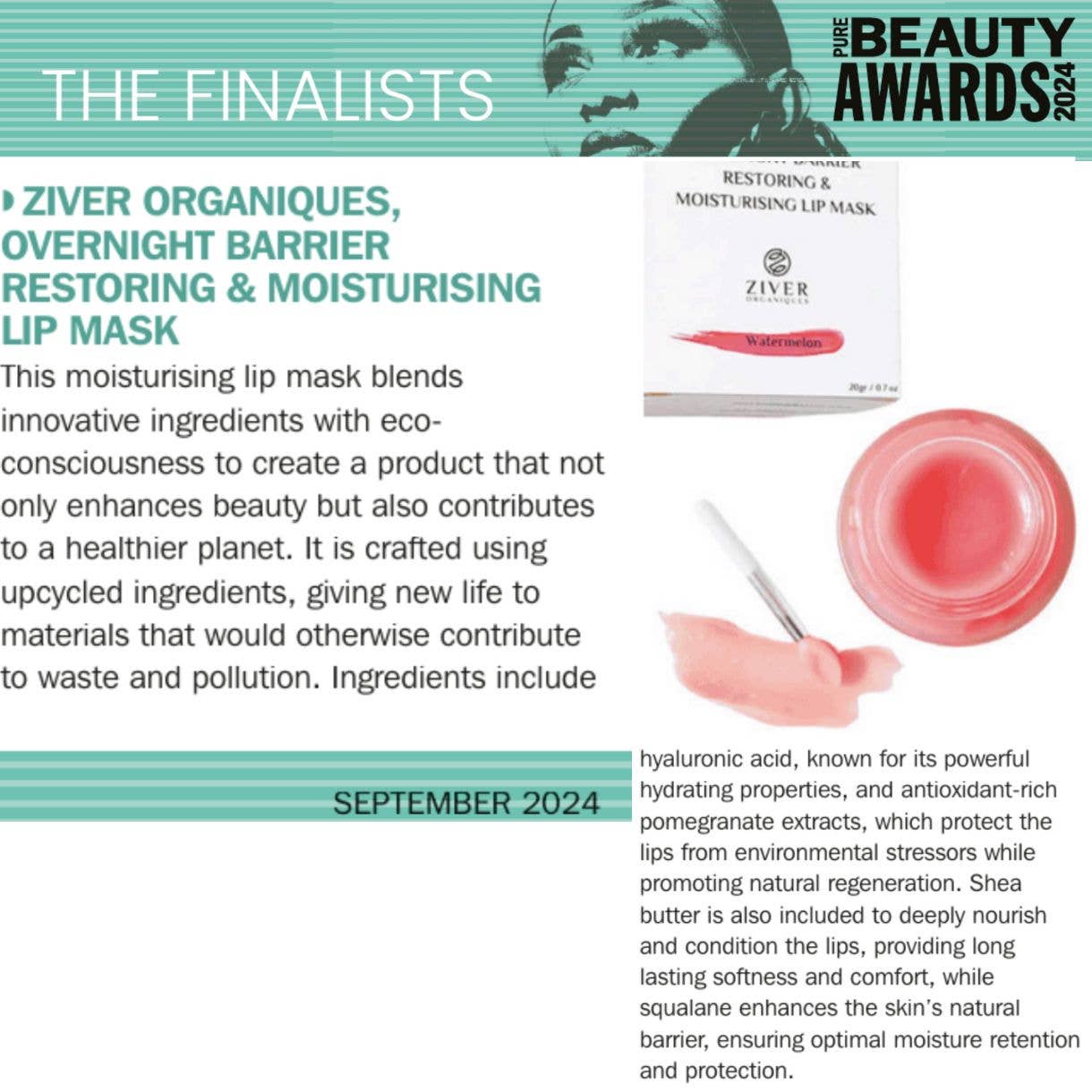 Overnight Lip Mask - Hyaluronic Acid | Squalene | Watermelon