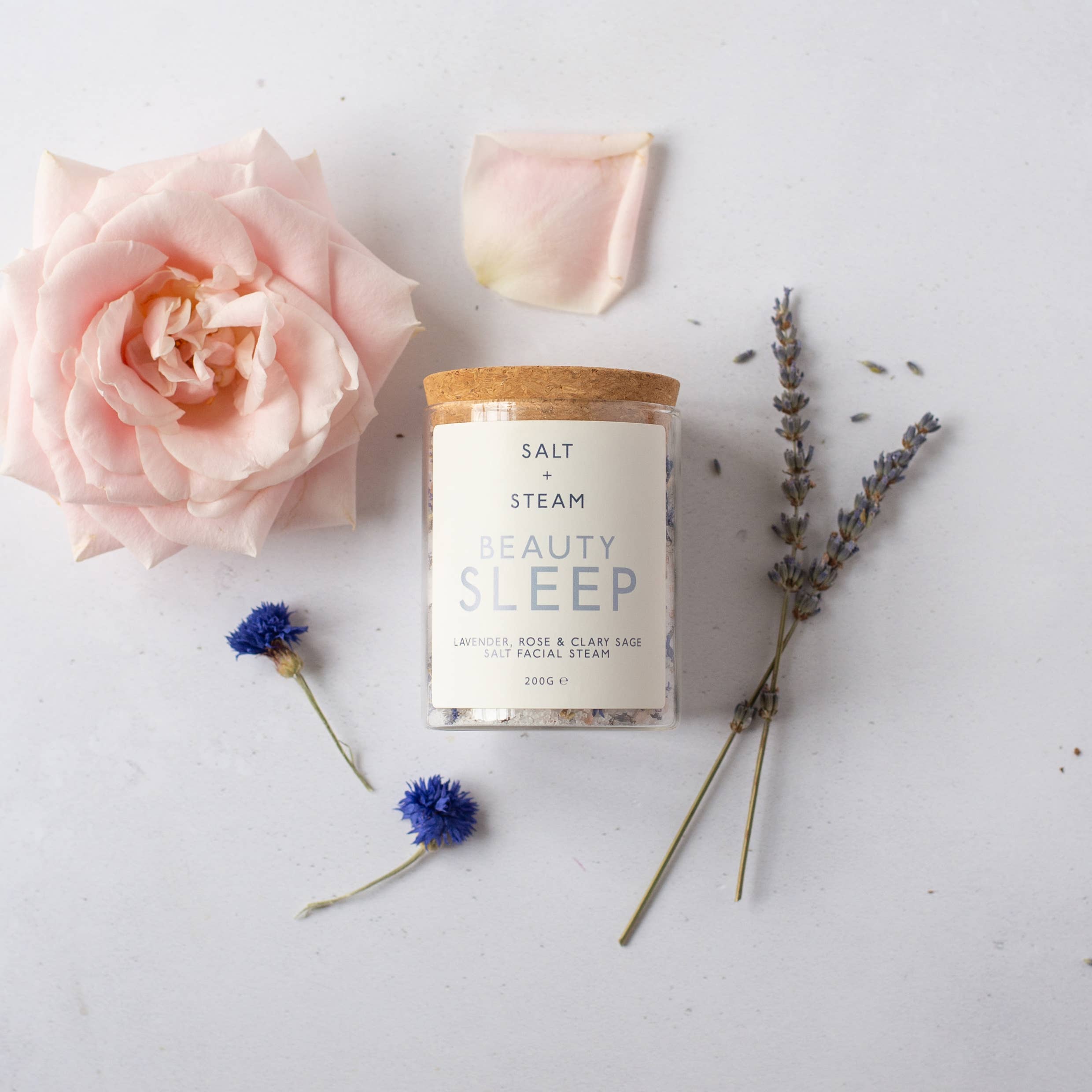 Beauty Sleep - Lavender & Rose Facial Steam 50g & 200g: Test Tube