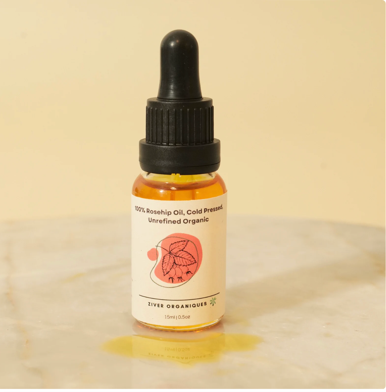 100% Organic Cold-Pressed Rose Hip Seed Oil: Travel / Mini